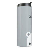 Kute Little Polar Beer met Persoonlijke naam Thermosbeker (Gedraaid links)