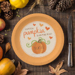 Kute Little Pumpkin Baby shower Paper Borden Papieren Bordje<br><div class="desc">Kute Little Pumpkin Baby shower Paper Borden.</div>