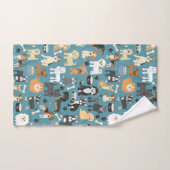 Kute Little Puppy Dog Pet Patroon Bad Handdoek (Handdoek)