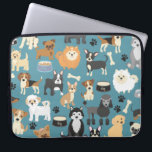 Kute Little Puppy Dog Pet Patroon Laptop Sleeve<br><div class="desc">Kleine hoes van een paardenpestpatroon met een paardenpekeltje met een paardenpekel.</div>