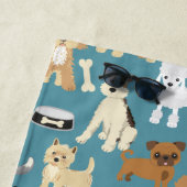 Kute Little Puppy Dog Pet Pattern Gepersonaliseerd Strandlaken (In situ)