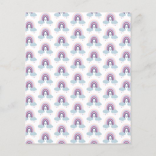 Kute Little Rainbow Budget Baby shower Invitation (Achterkant)