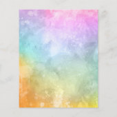 Kute Little Rainbow Budget Baby shower Invitation (Achterkant)