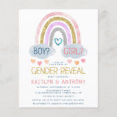 Kute Little Rainbow Gender Reopenbaart partijuitno (Voorkant)