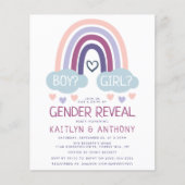 Kute Little Rainbow Gender Reopenbaart partijuitno (Voorkant)