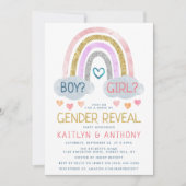 Kute Little Rainbow Gender Reopenbaart partijuitno Kaart (Voorkant)