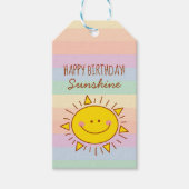 Kute Little Rainbow Sunshine Kinder Happy Birthday Cadeaulabel (Voorkant)
