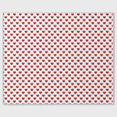 Kute Little Red Hearts Pattern Wrapping Paper Cadeaupapier (Vlak)