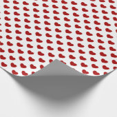 Kute Little Red Hearts Pattern Wrapping Paper Cadeaupapier (Hoek)