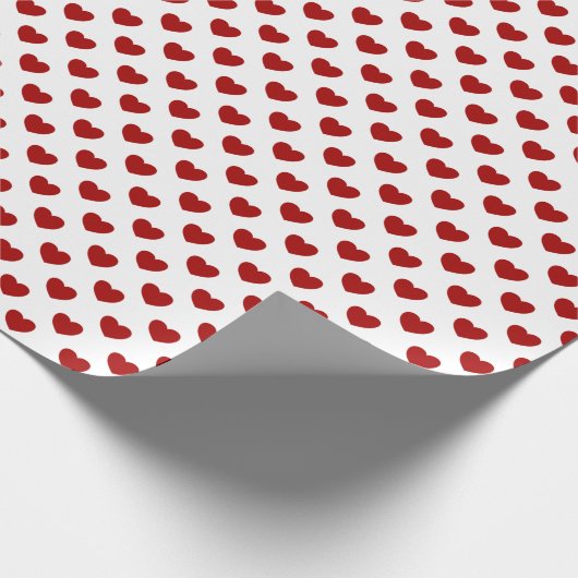 Kute Little Red Hearts Pattern Wrapping Paper Cadeaupapier (Hoek)