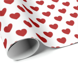 Kute Little Red Hearts Pattern Wrapping Paper Cadeaupapier
