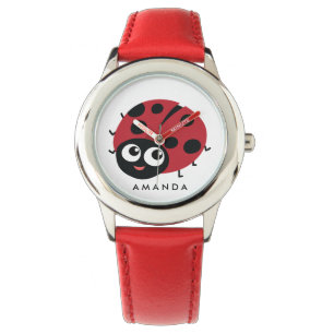 Kute Little Red Ladybug Persoonlijk Horloge