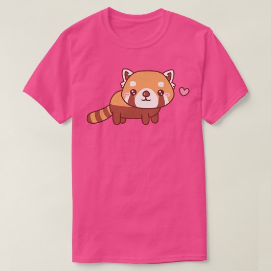 Kute Little Red Panda Doodle T-shirt (Design voorkant)