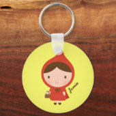 Kute Little Red Riding Hood Fairytale voor meisjes Sleutelhanger (Voorkant)