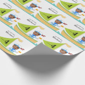 Kute Little Sailor Nautical Boys Fun Fab Birthday Cadeaupapier (Hoek)