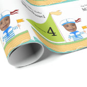 Kute Little Sailor Nautical Boys Fun Fab Birthday Cadeaupapier (Rol Hoek)
