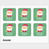 Kute Little Santa Claus Kerstmis Cheer Vierkante Sticker (Vel)