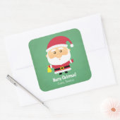 Kute Little Santa Claus Kerstmis Cheer Vierkante Sticker (Envelop)