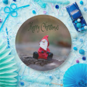 Kute Little Santa Clause Merry Kerstry Papieren Bordje (Feest)