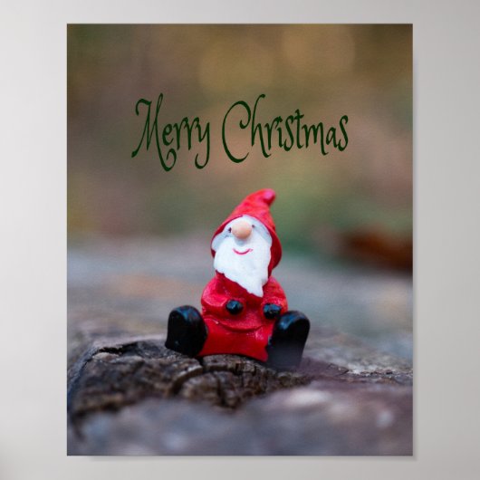 Kute Little Santa Clause Merry Kerstry Poster (Voorkant)