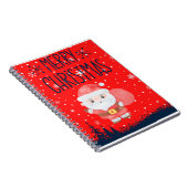 Kute Little Santa Red Notitieboek (Rechterzijde)