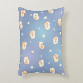 Kute Little Sheep Pattern on Blue Decoratief Kussen (Voorkant(Verticaal))