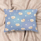 Kute Little Sheep Pattern on Blue Decoratief Kussen