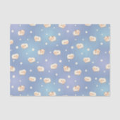 Kute Little Sheep Pattern on Blue Tissuepapier (Voorkant)