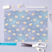 Kute Little Sheep Pattern on Blue Tissuepapier (Craft)