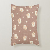 Kute Little Sheep Pattern on Brown Accent Kussen (Voorkant(Verticaal))