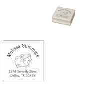 Kute Little Sheep Ram Aries Arch Address Rubberstempel (Gestempeld)
