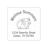 Kute Little Sheep Ram Aries Arch Address Rubberstempel (Afrduk)