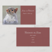 Kute Little Soft and Fluffy Grey Squirrel Visitekaartje (Voorkant / Achterkant)