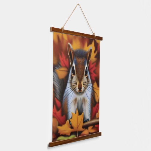 Kute Little Squirrel Wall Tapestry Hangend Wandkleed (Gebogen)