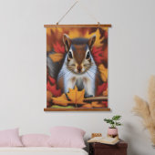 Kute Little Squirrel Wall Tapestry Hangend Wandkleed (Slaapkamer)