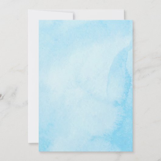 Kute Little Star Moon Waterverf Baby shower Kaart (Achterkant)