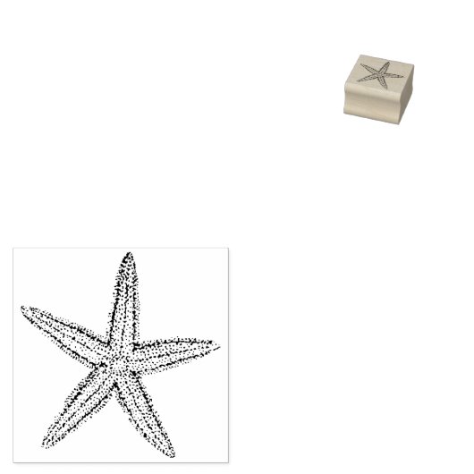 Kute Little Starfish Beach Weddenschap Stationery Rubberstempel (Gestempeld)