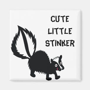 Kute Little Stinker Skunk Printed Art Design Magneet