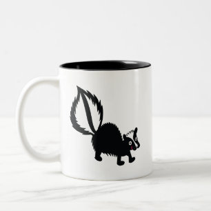 Kute Little Stinker Skunk Printed Art Design Tweekleurige Koffiemok