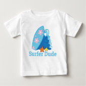 Kute Little Surfer Dude Surfboard en Wave (Voorkant)