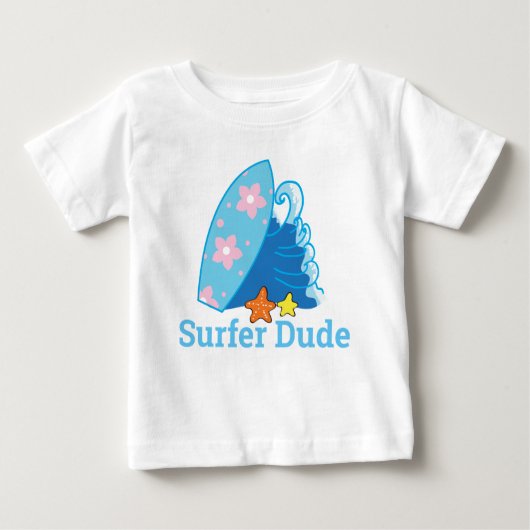 Kute Little Surfer Dude Surfboard en Wave (Voorkant)