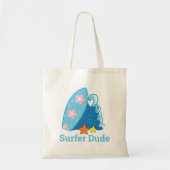 Kute Little Surfer Dude Surfboard en Wave Tote Bag (Voorkant)