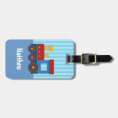 Kute Little Train Kinder Personalized Bagagelabel (Voorkant horizontaal)