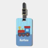 Kute Little Train Kinder Personalized Bagagelabel (Voorkant verticaal)