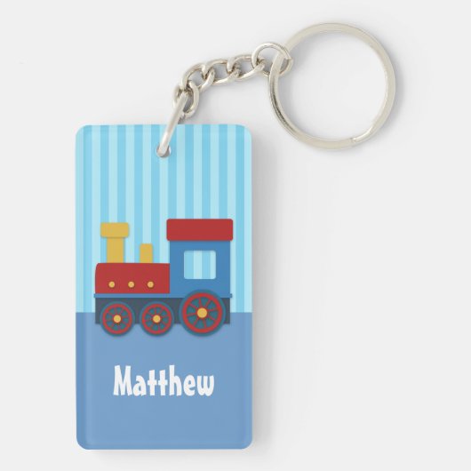 Kute Little Train Kinder Personalized Sleutelhange Sleutelhanger (achterkant)