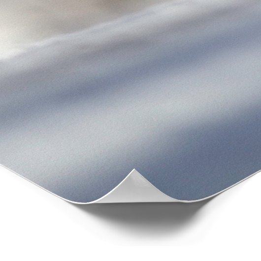 Kute Little Tufted Titmouse Bird in Snow Poster (Hoek)