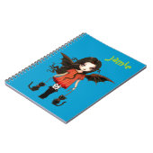 Kute Little Vampire met Katten Personated Notitieboek (Linkerzijde)
