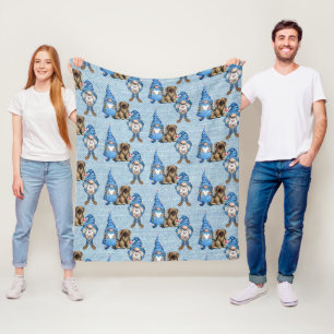 Kute Little Waterverf Gnomen Fleece Deken