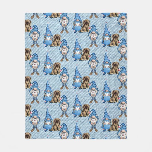 Kute Little Waterverf Gnomen Fleece Deken (Voorkant)