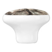 Kute Little Waterverf Raccoon Bwaring Kisses Fun Keramische Knop (Zijkant)